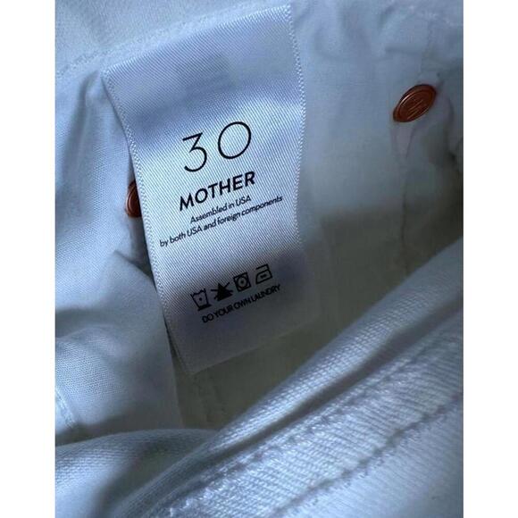 New Mother White Straight Jeans, size 30 - Picture 6 of 6